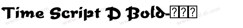 Time Script D Bold字体转换